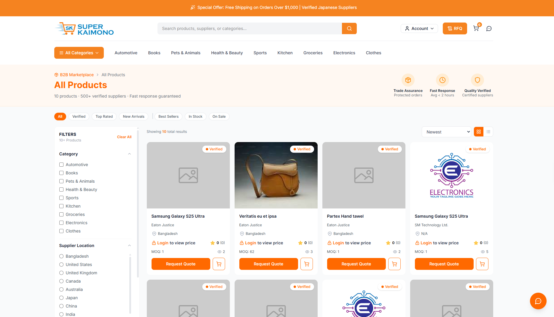 Multivendor E-commerce + Chat